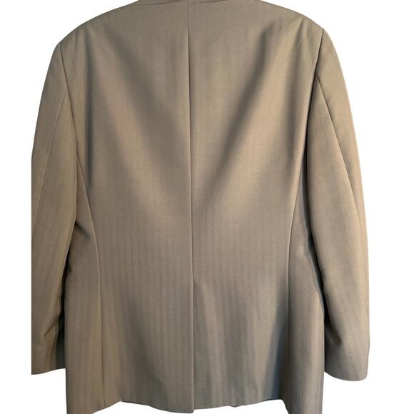 Chaps Suit Jacket Mens Size 42L Gray Rayon Single Breasted 3 Button Front - Picture 4 of 11